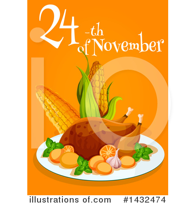 Roasted Turkey Clipart #1432474 by Vector Tradition SM