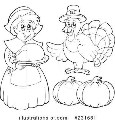 Royalty-Free (RF) Thanksgiving Clipart Illustration by visekart - Stock Sample #231681