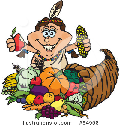 Royalty-Free (RF) Thanksgiving Clipart Illustration by Dennis Holmes Designs - Stock Sample #64958