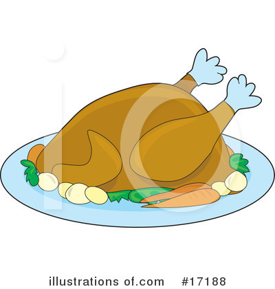 Roasted Turkey Clipart #1111838 - Illustration by Amanda Kate