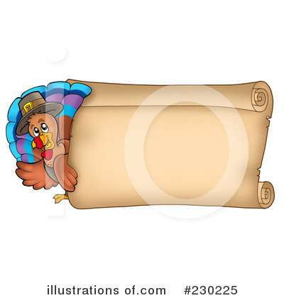 Royalty-Free (RF) Thanksgiving Turkey Clipart Illustration by visekart - Stock Sample #230225