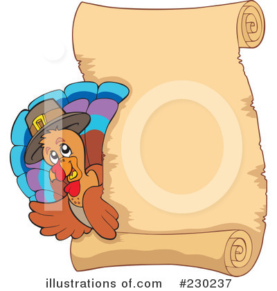 Royalty-Free (RF) Thanksgiving Turkey Clipart Illustration by visekart - Stock Sample #230237