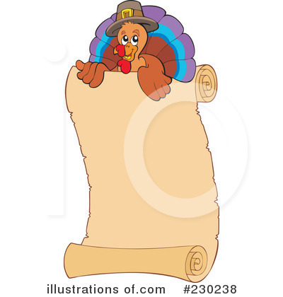 Royalty-Free (RF) Thanksgiving Turkey Clipart Illustration by visekart - Stock Sample #230238