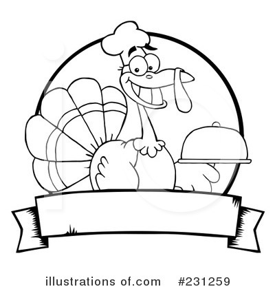 Royalty-Free (RF) Thanksgiving Turkey Clipart Illustration by Hit Toon - Stock Sample #231259