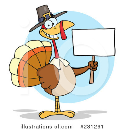 Royalty-Free (RF) Thanksgiving Turkey Clipart Illustration by Hit Toon - Stock Sample #231261