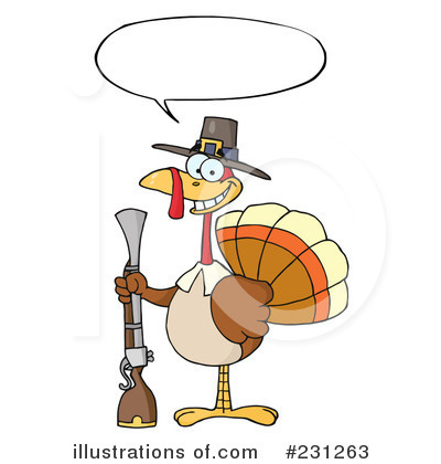 Royalty-Free (RF) Thanksgiving Turkey Clipart Illustration by Hit Toon - Stock Sample #231263
