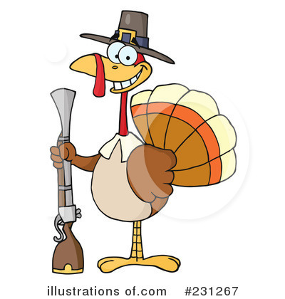 Royalty-Free (RF) Thanksgiving Turkey Clipart Illustration by Hit Toon - Stock Sample #231267