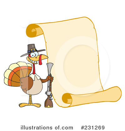 Royalty-Free (RF) Thanksgiving Turkey Clipart Illustration by Hit Toon - Stock Sample #231269
