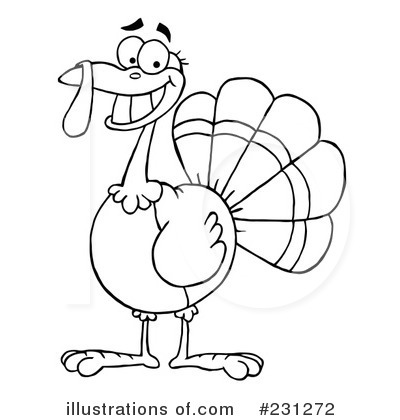 Royalty-Free (RF) Thanksgiving Turkey Clipart Illustration by Hit Toon - Stock Sample #231272