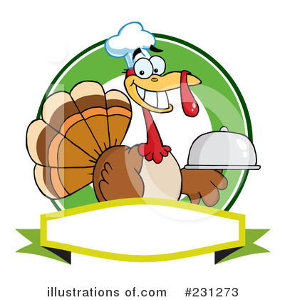 Royalty-Free (RF) Thanksgiving Turkey Clipart Illustration by Hit Toon - Stock Sample #231273