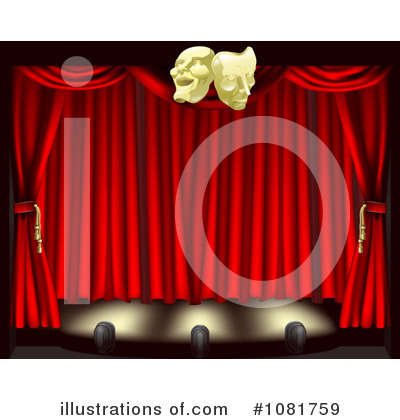 Curtains Clipart #1080215 - Illustration by AtStockIllustration