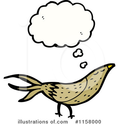 Royalty-Free (RF) Thinking Bird Clipart Illustration by lineartestpilot - Stock Sample #1158000