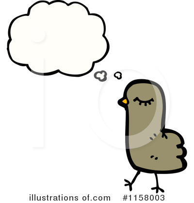 Royalty-Free (RF) Thinking Bird Clipart Illustration by lineartestpilot - Stock Sample #1158003