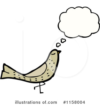 Royalty-Free (RF) Thinking Bird Clipart Illustration by lineartestpilot - Stock Sample #1158004