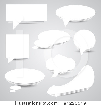 Speech Balloons Clipart #1223519 by vectorace
