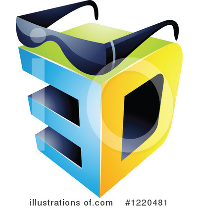 3d Glasses Clipart #1220481 by cidepix