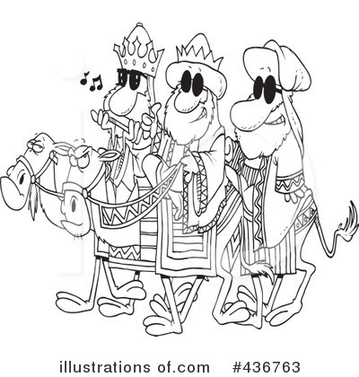 Royalty-Free (RF) Three Wise Men Clipart Illustration by toonaday - Stock Sample #436763