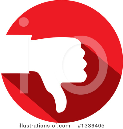 Royalty-Free (RF) Thumb Down Clipart Illustration by ColorMagic - Stock Sample #1336405