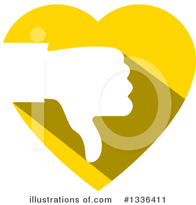 Royalty-Free (RF) Thumb Down Clipart Illustration by ColorMagic - Stock Sample #1336411