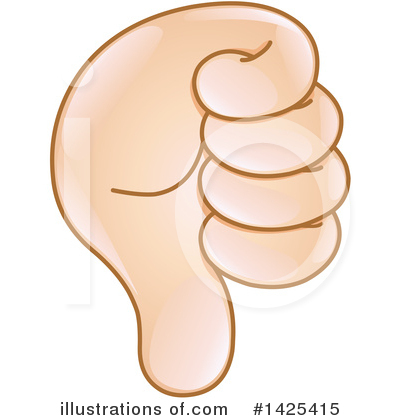 Royalty-Free (RF) Thumb Down Clipart Illustration by yayayoyo - Stock Sample #1425415