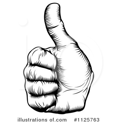 Royalty-Free (RF) Thumb Up Clipart Illustration by AtStockIllustration - Stock Sample #1125763