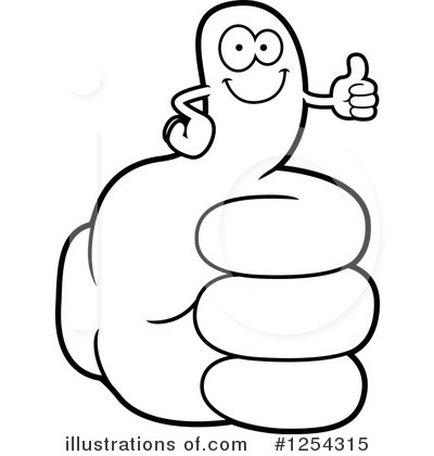 Royalty-Free (RF) Thumb Up Clipart Illustration by Cory Thoman - Stock Sample #1254315