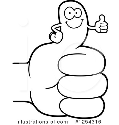 Royalty-Free (RF) Thumb Up Clipart Illustration by Cory Thoman - Stock Sample #1254316