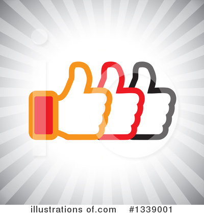Royalty-Free (RF) Thumb Up Clipart Illustration by ColorMagic - Stock Sample #1339001