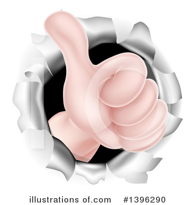 Royalty-Free (RF) Thumb Up Clipart Illustration by AtStockIllustration - Stock Sample #1396290