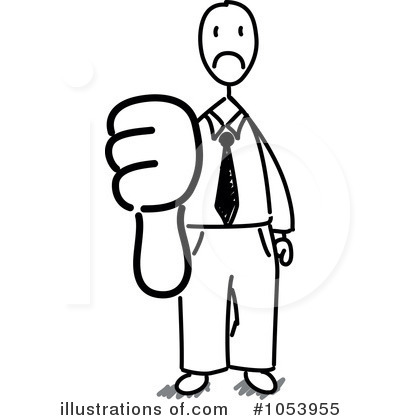 Royalty-Free (RF) Thumbs Down Clipart Illustration by Frog974 - Stock Sample #1053955