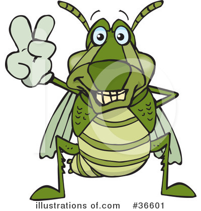 Grasshoppers Clipart #36601 by Dennis Holmes Designs