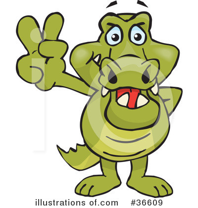 Crocodile Clipart #36609 by Dennis Holmes Designs