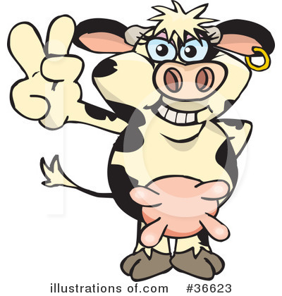 Cows Clipart #36623 by Dennis Holmes Designs