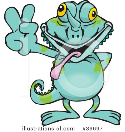 Chameleon Clipart #36697 by Dennis Holmes Designs