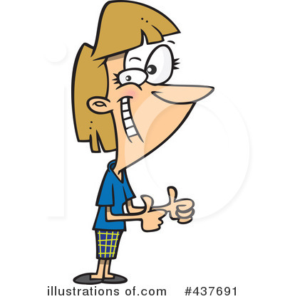 Royalty-Free (RF) Thumbs Up Clipart Illustration by toonaday - Stock Sample #437691
