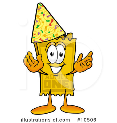 Royalty-Free (RF) Ticket Clipart Illustration by Mascot Junction - Stock Sample #10506