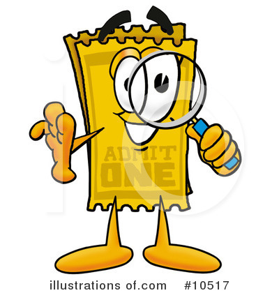 Royalty-Free (RF) Ticket Clipart Illustration by Mascot Junction - Stock Sample #10517