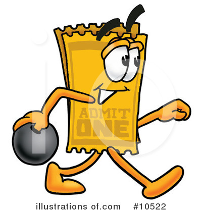 Royalty-Free (RF) Ticket Clipart Illustration by Mascot Junction - Stock Sample #10522