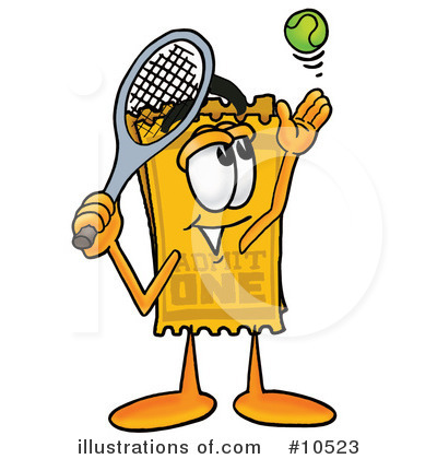 Royalty-Free (RF) Ticket Clipart Illustration by Mascot Junction - Stock Sample #10523