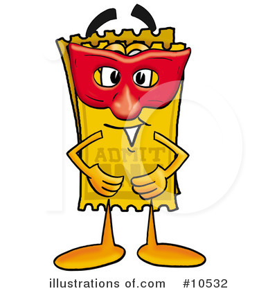 Royalty-Free (RF) Ticket Clipart Illustration by Mascot Junction - Stock Sample #10532