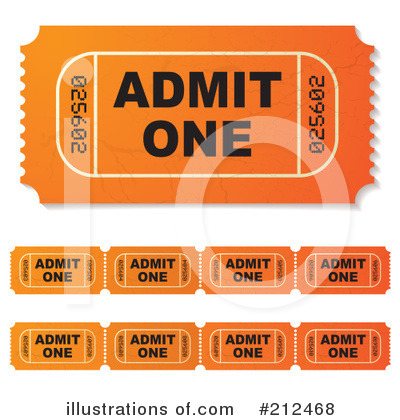 Royalty-Free (RF) Ticket Stub Clipart Illustration by michaeltravers - Stock Sample #212468