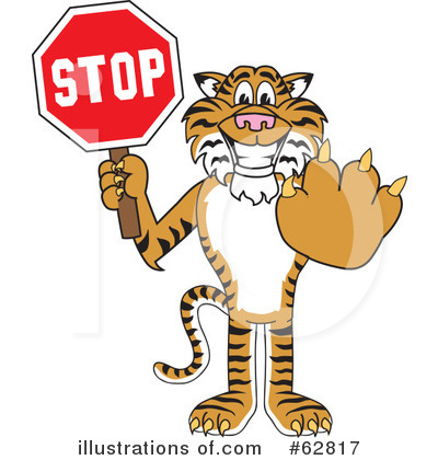 Royalty-Free (RF) Tiger Character Clipart Illustration by Mascot Junction - Stock Sample #62817