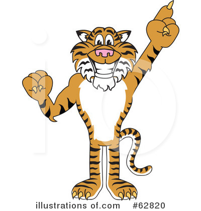 Royalty-Free (RF) Tiger Character Clipart Illustration by Mascot Junction - Stock Sample #62820