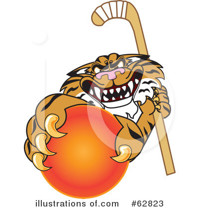 Royalty-Free (RF) Tiger Character Clipart Illustration by Mascot Junction - Stock Sample #62823