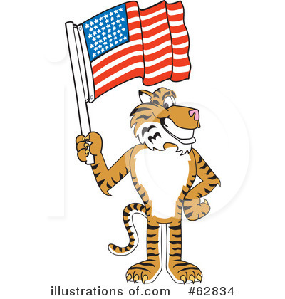 Royalty-Free (RF) Tiger Character Clipart Illustration by Mascot Junction - Stock Sample #62834