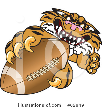 Royalty-Free (RF) Tiger Character Clipart Illustration by Mascot Junction - Stock Sample #62849