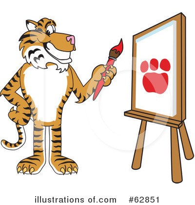 Royalty-Free (RF) Tiger Character Clipart Illustration by Mascot Junction - Stock Sample #62851