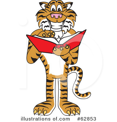 Royalty-Free (RF) Tiger Character Clipart Illustration by Mascot Junction - Stock Sample #62853
