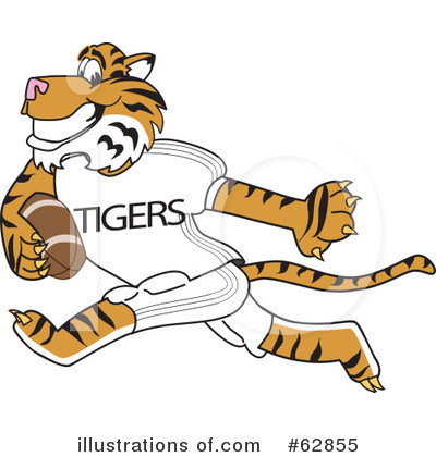 Royalty-Free (RF) Tiger Character Clipart Illustration by Mascot Junction - Stock Sample #62855