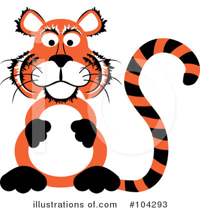 Royalty-Free (RF) Tiger Clipart Illustration by kaycee - Stock Sample #104293